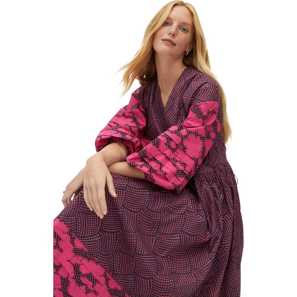 NWT RHODE Constrance Dress, Woven Geo Pink Red Size XS/S Extra Small/Small Boho - Picture 3 of 11